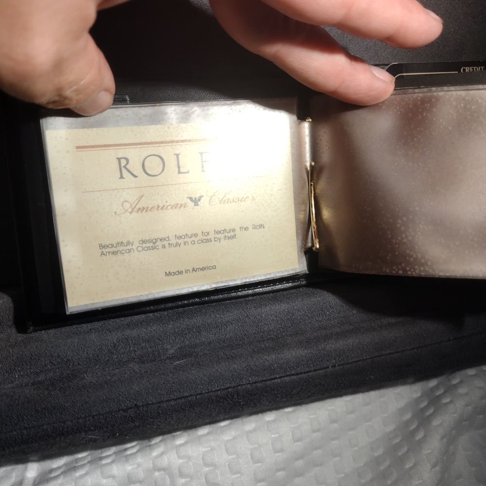 Vintage ROLFS Black Leather Wallet - Picture 9 of 10